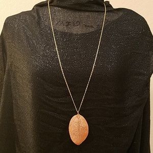 New Rose Gold Leaf Necklace